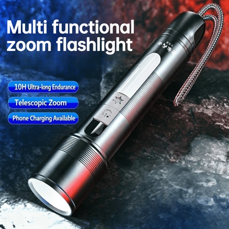 Outdoor Power For Camping - Torcia LED Multifunzione Zoomabile con Luce