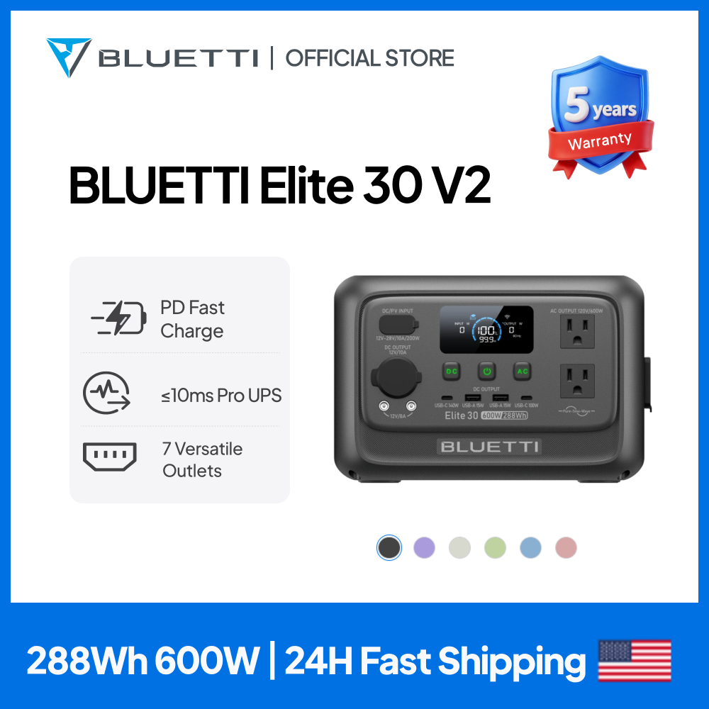 Outdoor Power Generator - 【Rinnovato】BLUETTI Elite 30 V2 Stazione di