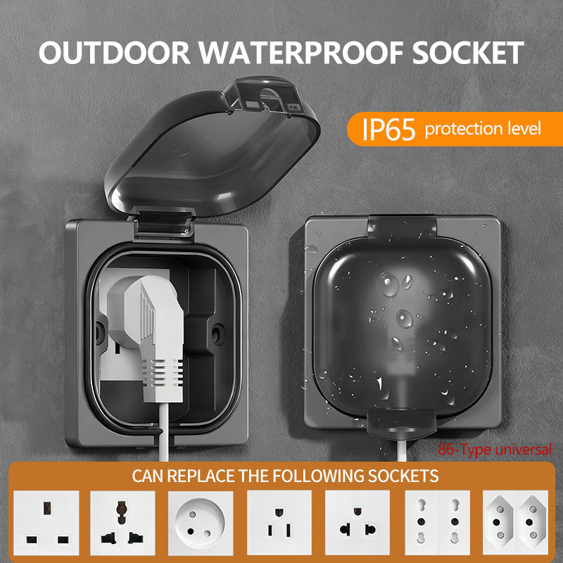 Outdoor Power Receptacle - Presa esterna impermeabile IP65, piastra a