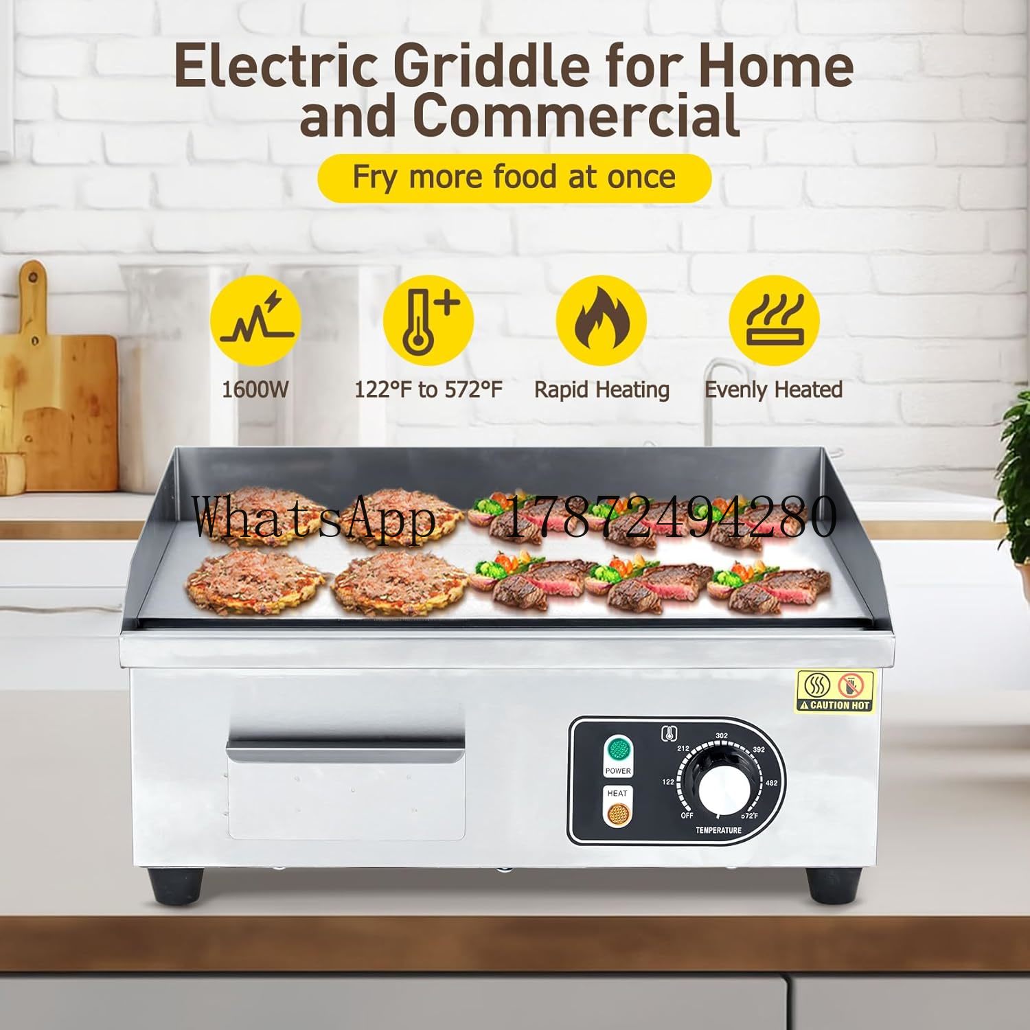 Outdoor Power Grill - Piastra elettrica da 30 pollici per