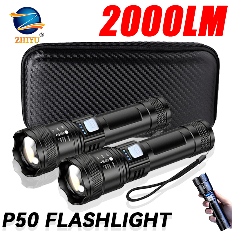Outdoor Power Usb - Torcia tattica a LED 2000LM Torcia