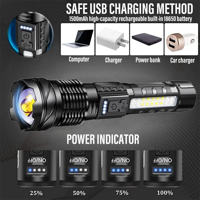 Potente torcia a LED ricaricab - Outdoor Power For Camping recensione e prezzo