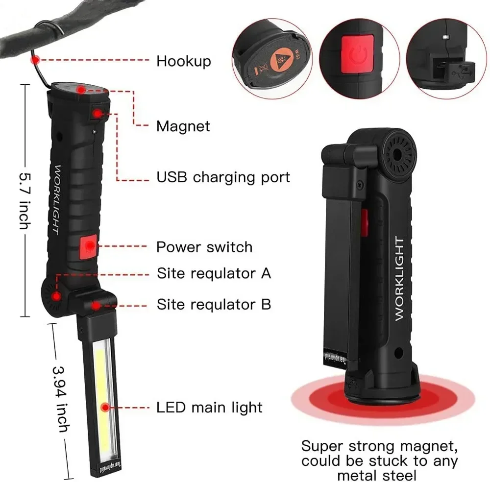 Torcia LED COB Lampada di ispe - Outdoor Power Usb recensione e prezzo