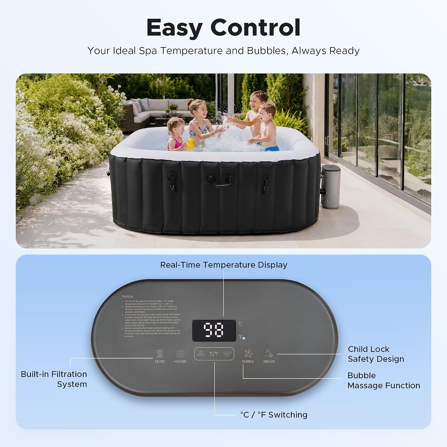 Vasca Idromassaggio Gonfiabile - Outdoor Power For Hot Tub recensione e prezzo