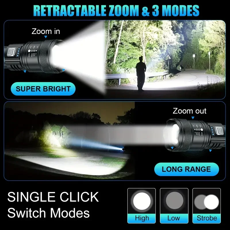 Torcia tattica a LED 2000LM To - Outdoor Power Usb recensione e prezzo