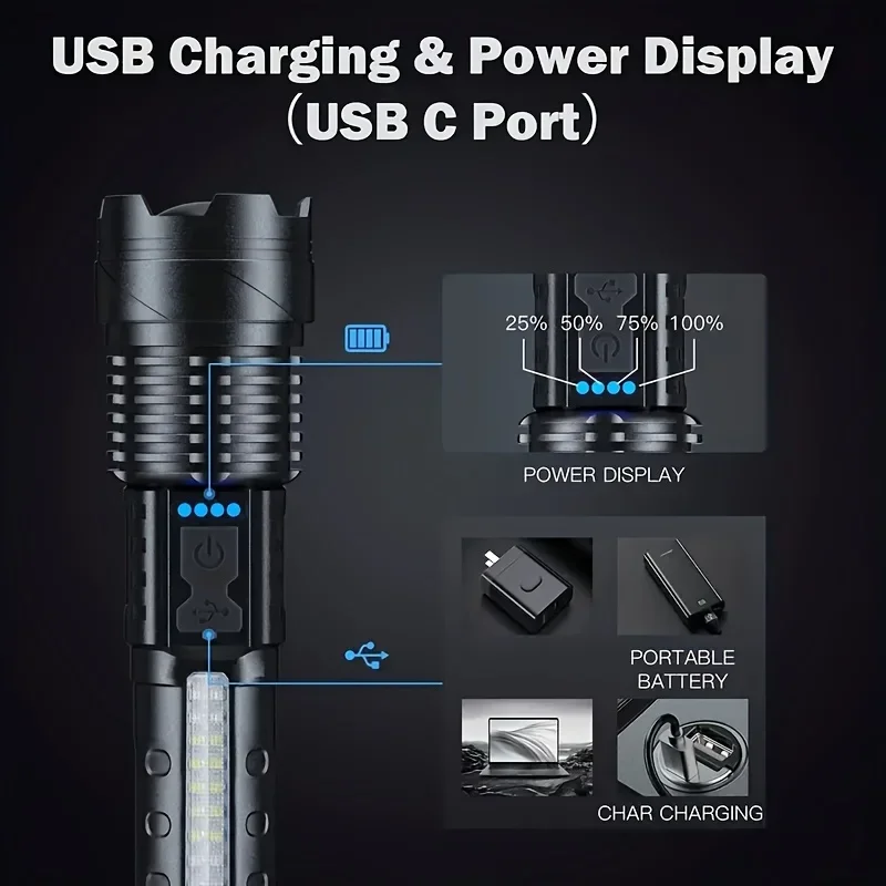 Potente Torcia LED con Indicat - Outdoor Power Usb recensione e prezzo