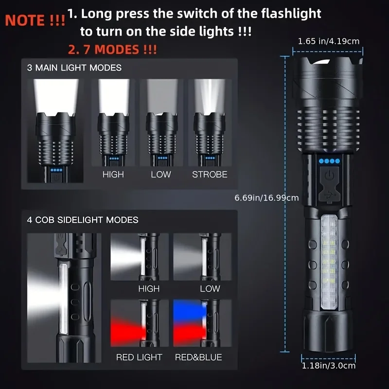 Potente Torcia LED con Indicat - Outdoor Power Usb recensione e prezzo